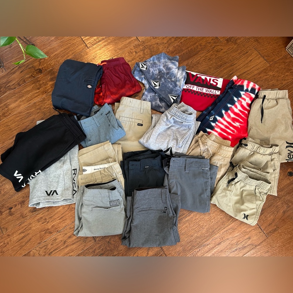 Boys clothes lot RVCA Volcom Hurley Vans Dickies